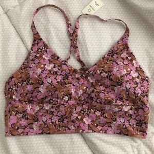 Floral sports bra